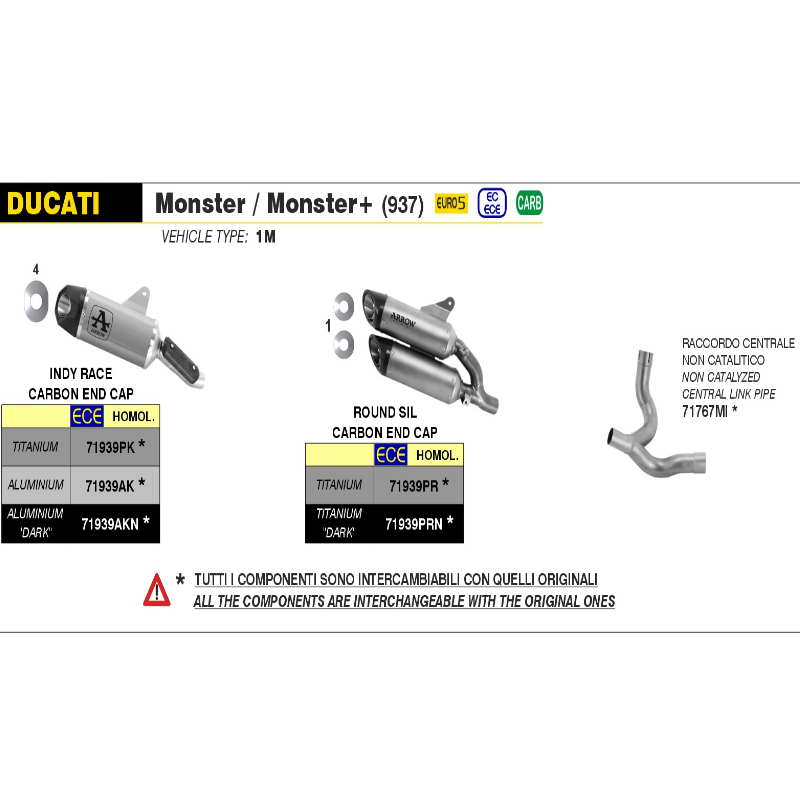 Supresor catalizador Ducati Monster 937 2021+